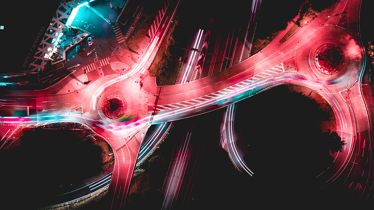 abstract highway intersection